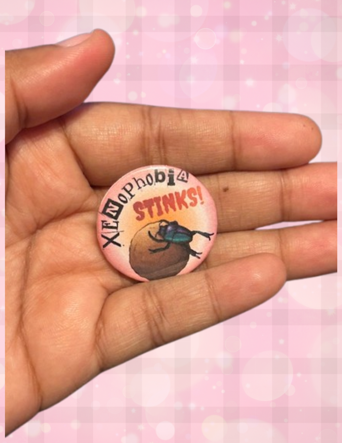 Bug Themed Button Pin Badges (7 Designs)