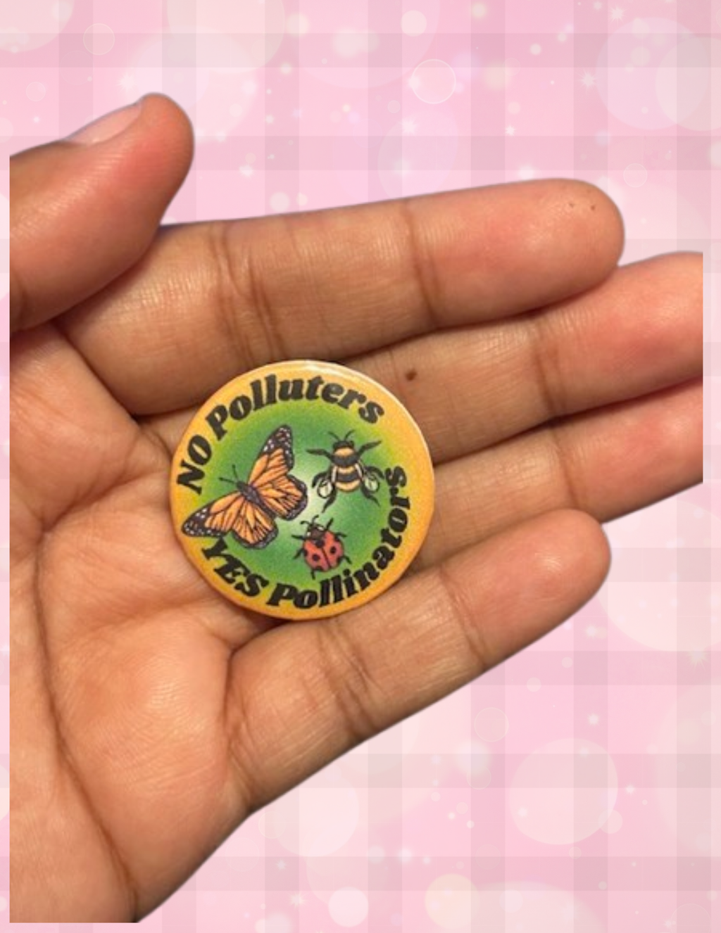 Bug Themed Button Pin Badges (7 Designs)