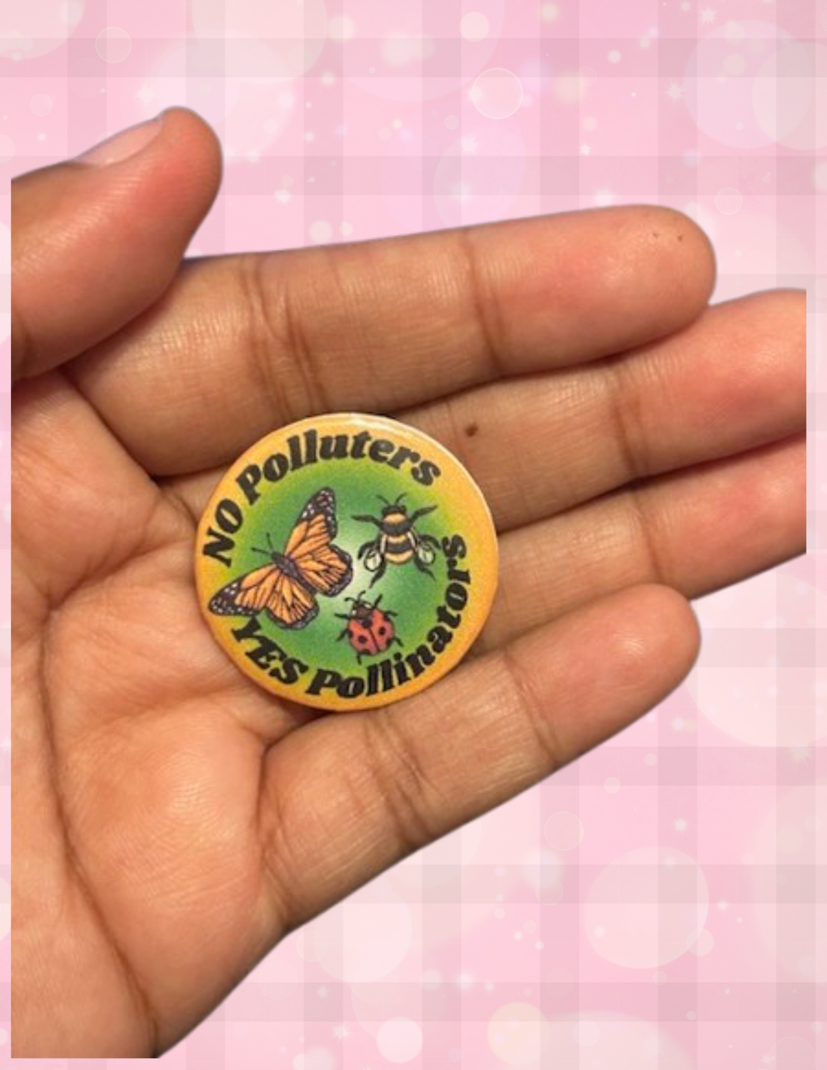 Bug Themed Button Pin Badges (7 Designs)