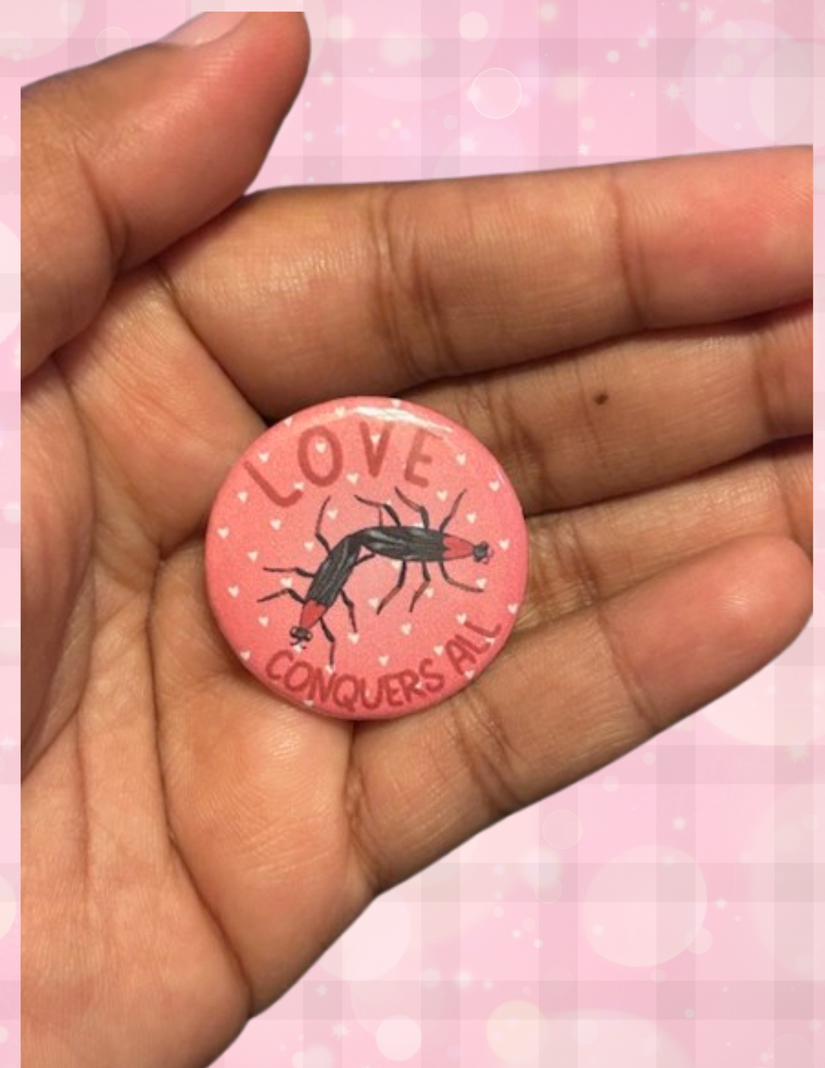 Bug Themed Button Pin Badges (7 Designs)