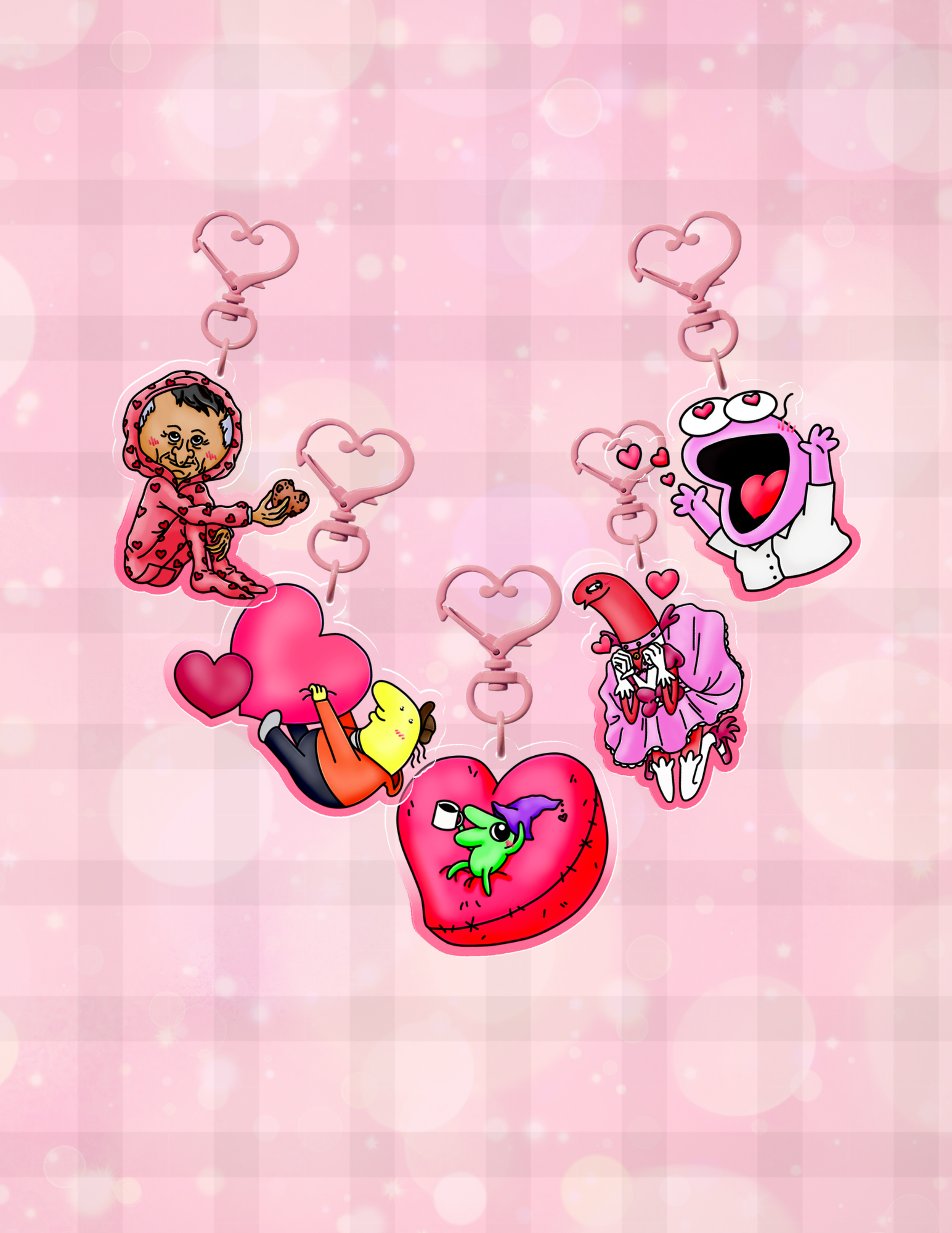 Smiling Friends Valentine's Key Chains (5 Designs)