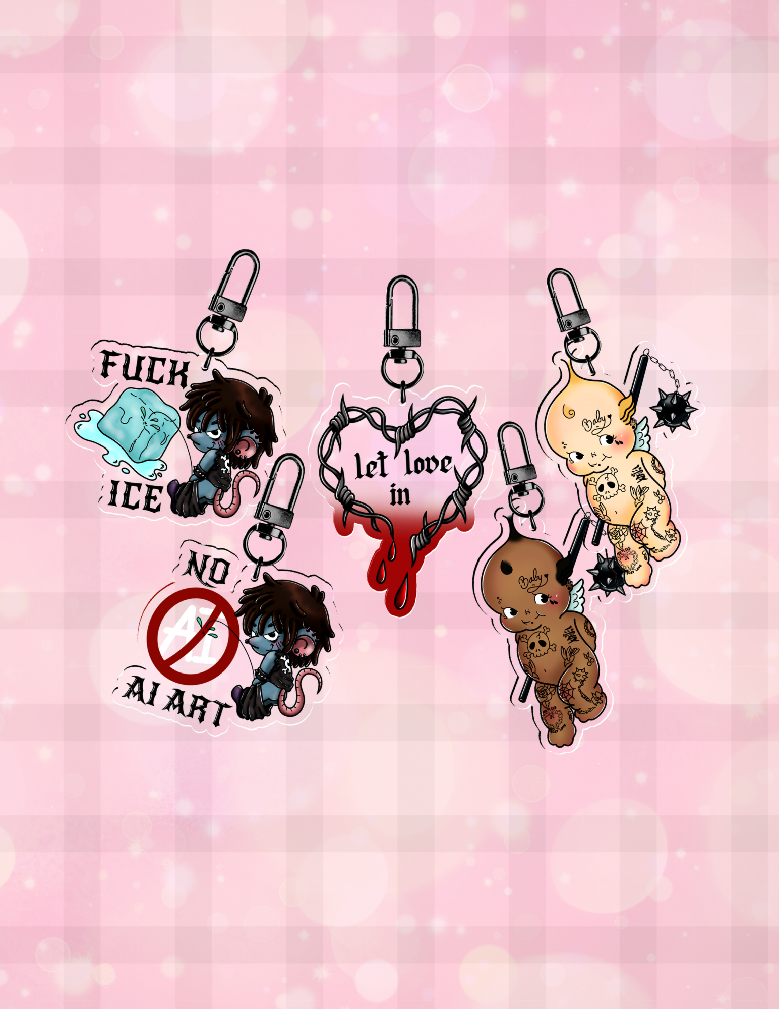 Alt Punk Key Chains (5 Designs)