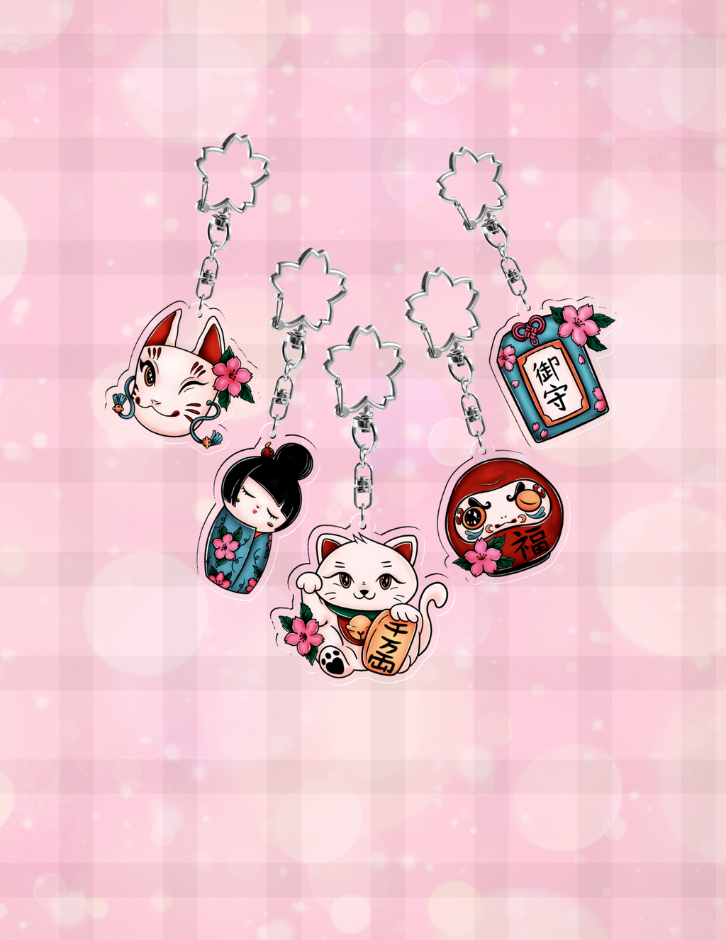 Japanese Culture Key Chains (5 Designs)