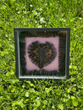 Scorpion Insect Frame - Black Frill with Leopard Heart
